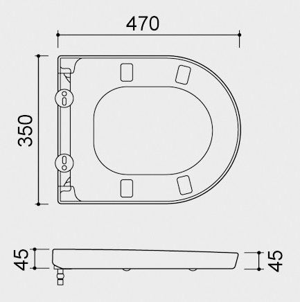 Metro toilet seat soft close and quick release gloss white