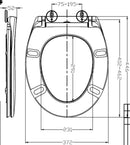 Ultimo 3.0 toilet seat soft close and quick release matt black