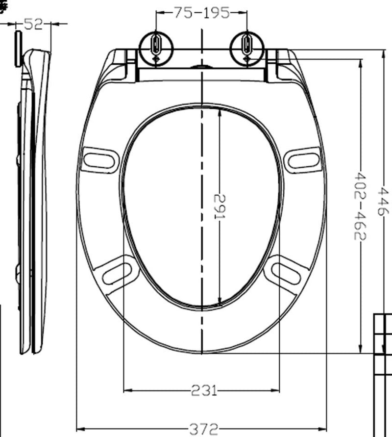 Ultimo 3.0 toilet seat soft close and quick release matt black