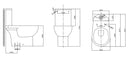 Duoblok toilet staand rimless AO met toiletzitting glans wit