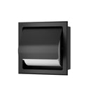 Rocko toiletrolhouder met klep inbouw mat zwart