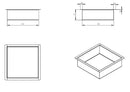 Demis inbouwnis met LED 30 x 30 x 7 cm mat zwart