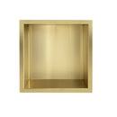 Demis inbouwnis 30 x 30 x 7 cm geborsteld messing PVD