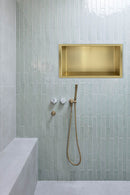 Demis inbouwnis 30 x 60 x 7 cm geborsteld messing PVD