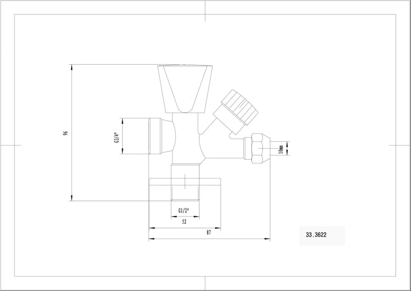 Robinet combiné 1/2 x 3/4 x 10mm chromé