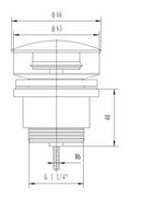 Bouchon de vidange Eco clickwaste 5/4" chromé
