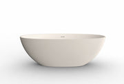 Chiek vrijstaand ligbad 165 x 75 cm solid surface beige