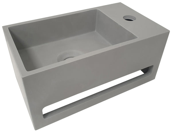 Julia fontein rechts 35 x 20 x 16 cm solid surface betonlook