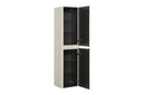 Novira kolomkast afgeronde hoeken 160 x 40 x 35 cm mat zand