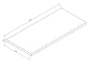 Alvara topblad 100x46 cm donker eiken