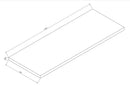 Alvara topblad 120x46 cm grijs eiken