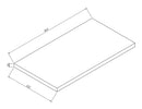 Alvara topblad 40x22 cm grijs eiken