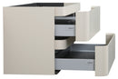 Novira onderkast afgeronde hoeken met 2 laden 1 uitsparing 120 x 48 cm mat zand