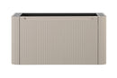 Sulora onderkast afgeronde hoeken geribbeld met 1 lade 1 uitsparing 100 x 48 cm mat beige