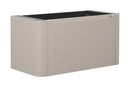 Sulora onderkast afgeronde hoeken geribbeld met 1 lade 1 uitsparing 120 x 48 cm mat beige