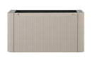Sulora onderkast afgeronde hoeken geribbeld met 1 lade 1 uitsparing 120 x 48 cm mat beige