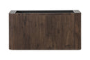 Sulora onderkast afgeronde hoeken geribbeld met 1 lade 1 uitsparing 80 x 48 cm bruin eiken