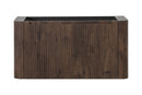 Sulora onderkast afgeronde hoeken geribbeld met 1 lade 1 uitsparing 120 x 48 cm bruin eiken