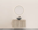 Sulora onderkast afgeronde hoeken geribbeld met 1 lade 1 uitsparing 80 x 48 cm licht eiken