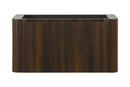 Sulora onderkast afgeronde hoeken geribbeld met 1 lade 1 uitsparing 100 x 48 cm walnoot