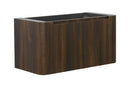 Sulora onderkast afgeronde hoeken geribbeld met 1 lade 1 uitsparing 120 x 48 cm walnoot