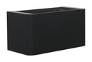 Sulora onderkast afgeronde hoeken geribbeld met 1 lade 1 uitsparing 80 x 48 cm mat zwart