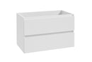Alvara onderkast met 2 laden 1 uitsparing 80 x 46 cm mat wit