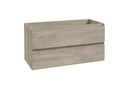 Alvara onderkast met 2 laden 1 uitsparing 100 x 46 cm grijs eiken