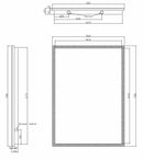 Miroir rectangulaire Quatro avec LED, dimmable et miroir chauffant 70 x 50 cm