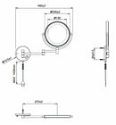 Miroir de rasage mural LED chromé