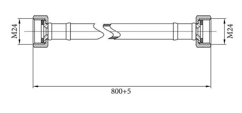 Jeux de tuyaux gaz Gastec 80 cm