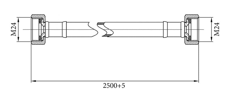 Gasslangsets Gastec 250 Cm