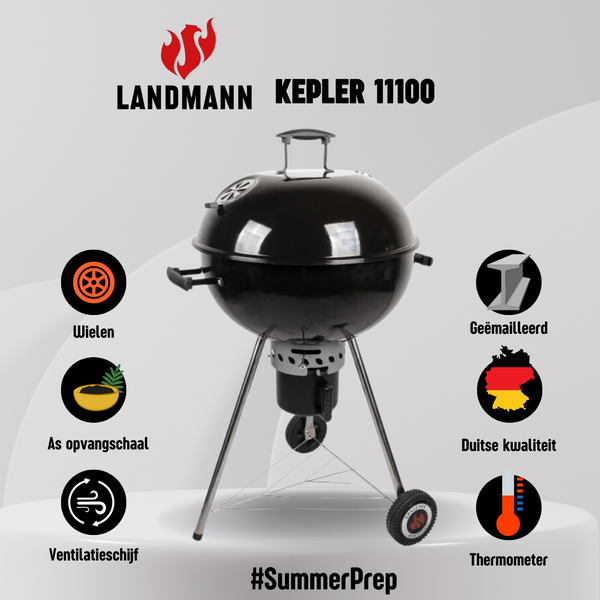 Charcoal BBQ Grillchef by Landmann KogelBBQ ø 53 cm Black