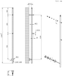 Callista electric towel radiator 60 Watt 150 cm gunmetal PVD