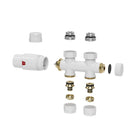 Set thermostatisch onderblok recht glans wit