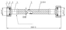 Flexibele aansluitslang Kiwa 1/2" bi x 3/8" bi 30 cm RVS