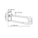 A0130101 Opklapbare Beugel Wit Kort