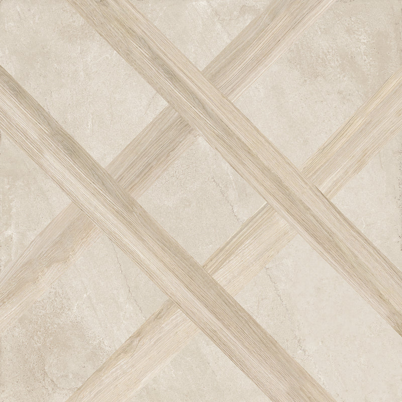 Vloertegel Flora marble 600 bone decor grip 60x60 cm Gerectificeerd