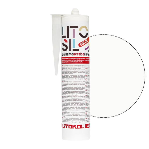 Litokol Litosil silicone sealant 300ml White 1