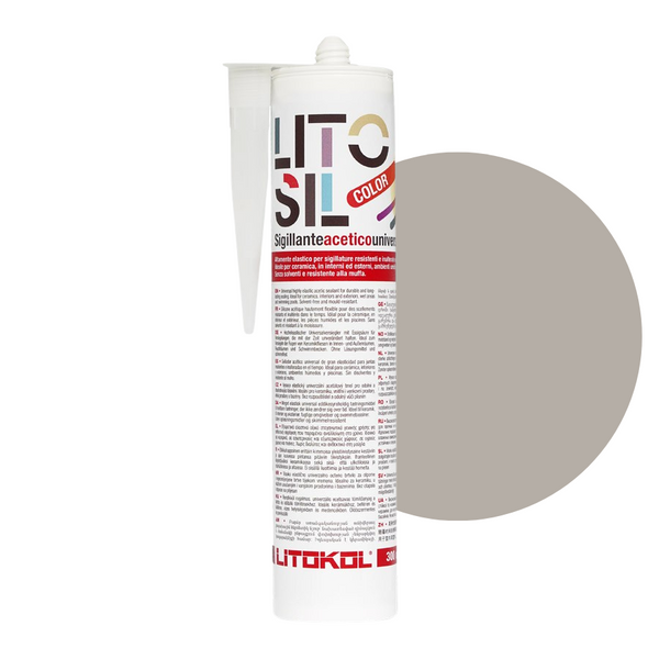 Litokol Litosil silicone sealant 300ml Silver 2