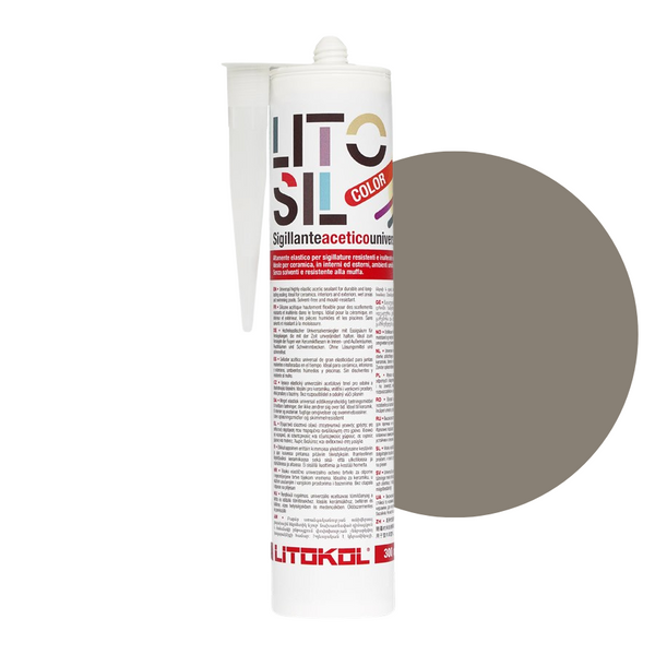 Litokol Litosil silicone sealant 300ml Gray 2