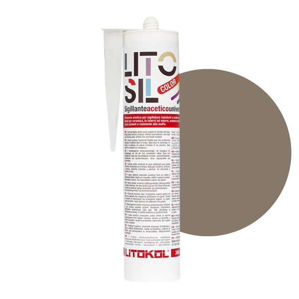 Litokol Litosil silicone sealant 300ml Brown 4