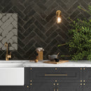 Wall tile Alma Noir 10x30 cm rectified