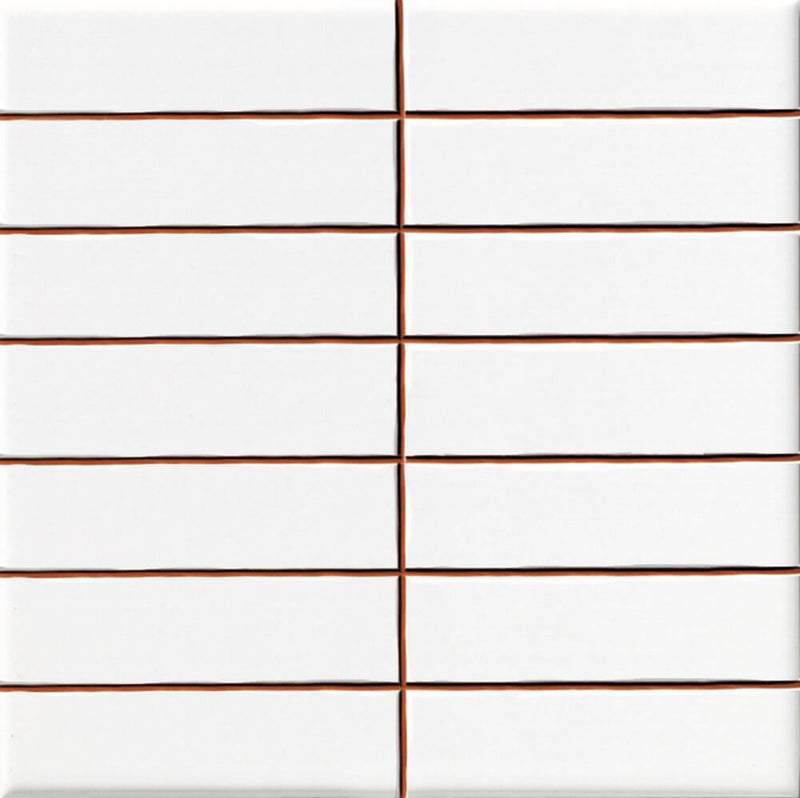 Wall tile Precorte Blanco Brillo 2.5x10 (20x20) cm