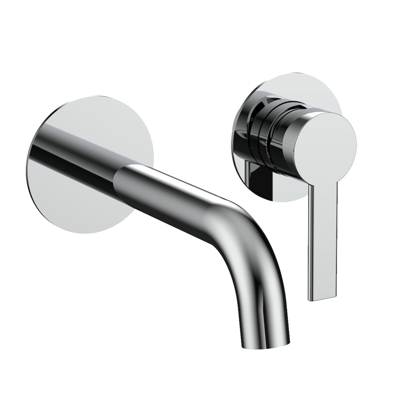 Built-in washbasin mixer tap chrome single-lever control Rondo by FuturBath including concealed body