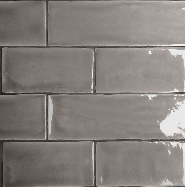 Wall tile Mayolica Gray 7.5x15 cm