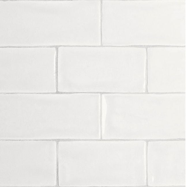 Wall tile Mayolica Matt White 7.5X15cm