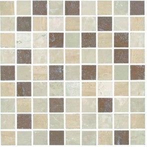 Mosaïque Mousse 31mm noce chiaro botticino 30,5 x 30,5cm