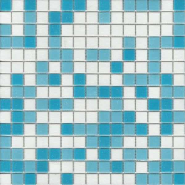 Mosaïque de piscine a11/32/33 mix blanc/bl. Papier 2x2cm à l'extérieur