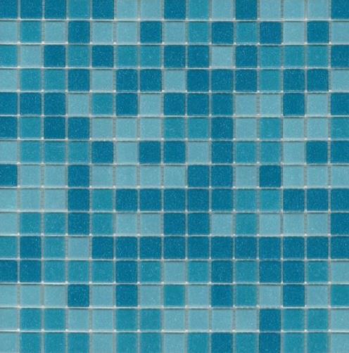 Mosaïque de piscine a31/32/33 mix light bl. Papier 2x2cm à l'extérieur